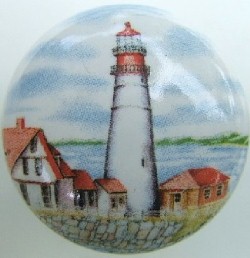 Cabinet Knob Lighthouse Portland head maine