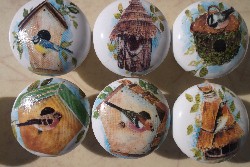 Cabinet Knob Six Instar Rustic Birdhouses