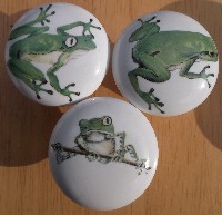 CERAMIC CABINET KNOB KNOBS FROG TOAD TREE available at mariansceramics.com