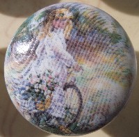 Cabinet Knob Girl On Bike