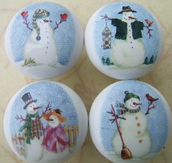 Cabinet pulls Knobs 4 Snowmen