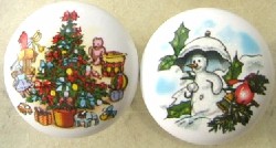 Cabinet Knob Snowman and Tree