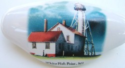 Drawer pull liight house white fish michigan