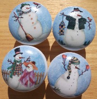 Cabinet pulls Knobs 4 Snowmen