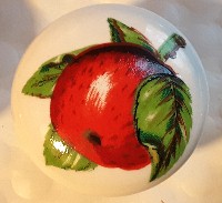 CERAMIC CABINET KNOB KNOBS FRUIT APPLES APPLE