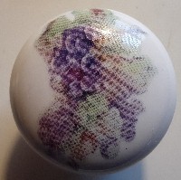 CERAMIC CABINET KNOB KNOBS PURPLE GRAPES GRAPE