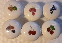 cabinet knobs fruit pears grapes berries strawberry
