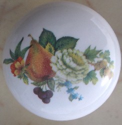 Cabinet knobs pear fruit flowers