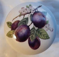 Cabinet knobs plums fruit