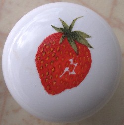 Cabinet knob pull Strawberries Strawberry