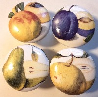 cabinet knobs fruit pears peaches apples plums