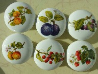 Cabinet knobs w/6 Fruit #10