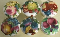 cabinet knobs fruit plums pears papaya grapes