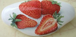 Cabinet knob pull Strawberries Strawberry