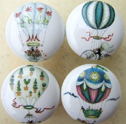 Cabinet Knobs Hot Air Balloons 