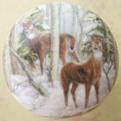 cabinet knob whitetail deer