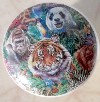 CERAMIC CABINET KNOB KNOBS  WILDLIFE COLLAGE TIGER PANDA