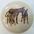 CERAMIC CABINET KNOB KNOBS  WILDLIFE DONKEY BURRO