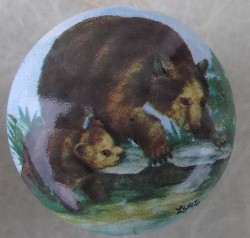 Cabinet Knob Brown Bear