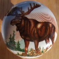 CERAMIC CABINET KNOB KNOBS  WILDLIFE MOOSE